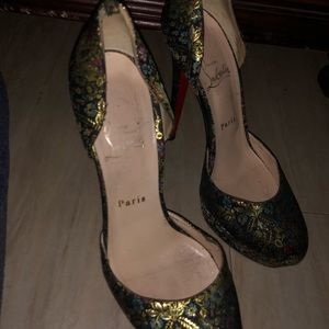 Christian Louboutin Black Paisley print Pump